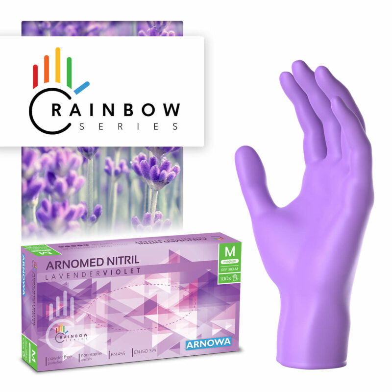 nitril handschuhe lila ARNOMED NITRIL LAVENDER VIOLET – Nitril - Einmalhandschuhe