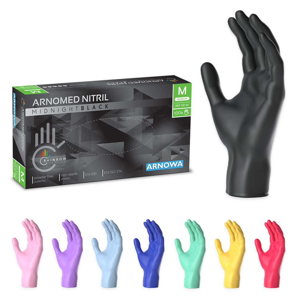 arnomed handschuhe ARNOMED NITRIL MIDNIGHT BLACK – Nitril - Einmalhandschuhe