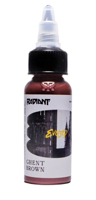 Radiant Colors - Evolved - Tattoo Farbe - Ghent Brown 30 ml