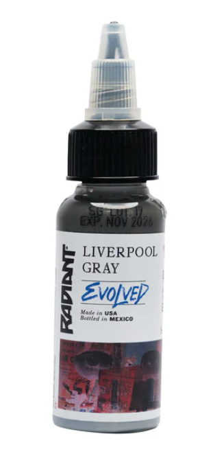 Radiant Colors - Evolved - Tattoo Farbe - Liverpool Gray 30 ml