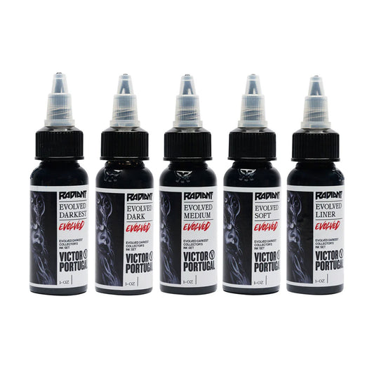 Radiant Colors - Evolved - Tattoo Farbe - Komplettes Victor Portugal Set 30 ml