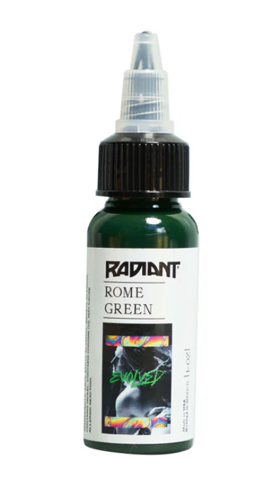 Radiant Colors - Evolved - Tattoo Farbe - Rome Green 30 ml