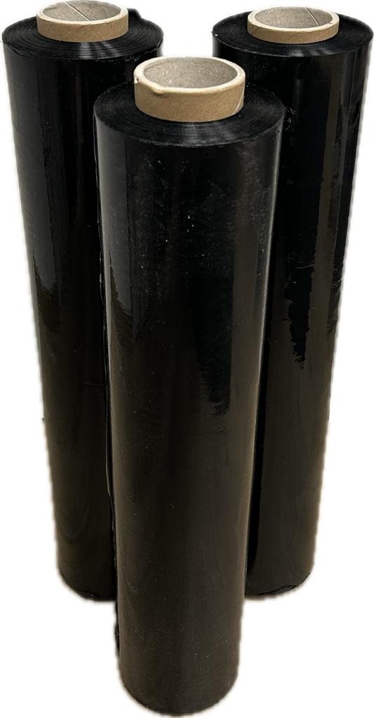 Schwarze Stretschfolie - 23my Handstretchfolie; 500mm x 250m