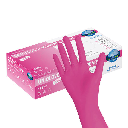 Nitril tek kullanımlık eldivenler - macenta